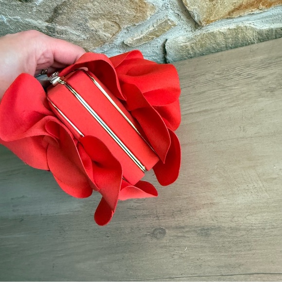 Sondra Roberts Satin Red Rose Clutch - Picture 5 of 8